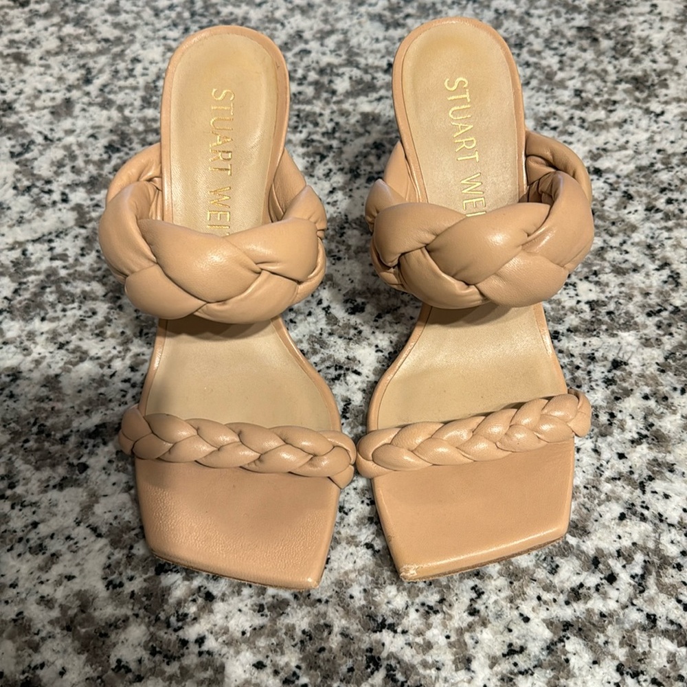 Stuart Weitzman Braided Leather Sandals